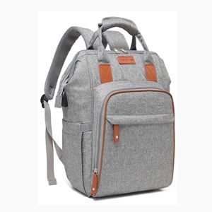 Grey Diaper Bag Backpack